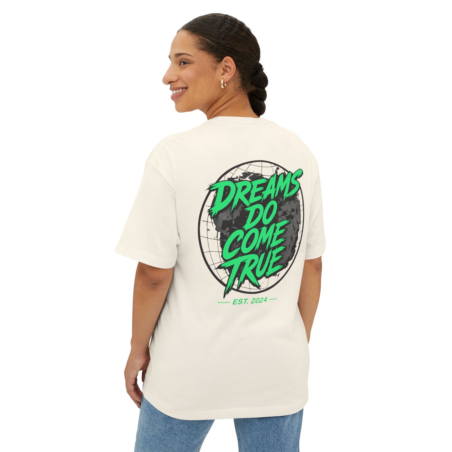Green 'Dreams Do Come True' Oversized Tee