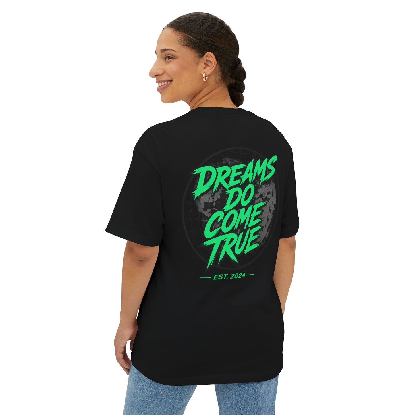 Green 'Dreams Do Come True' Oversized Tee